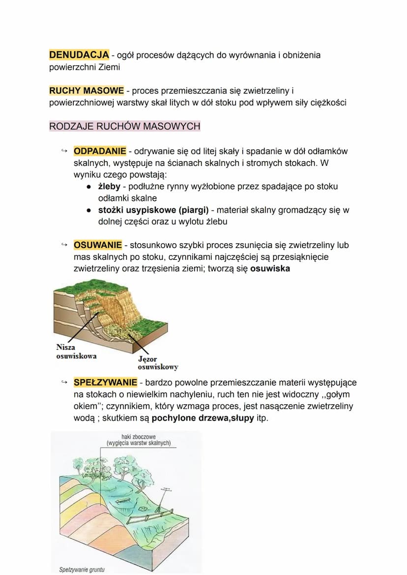PROCESY EGZOGENICZNE
WIETRZENIE SKAŁ - proces geologiczny prowadzący do
• rozpadu skał
rozkładu skał
CZYNNIKI WPŁYWAJĄCE NA PRZEBIEG WIETRZE