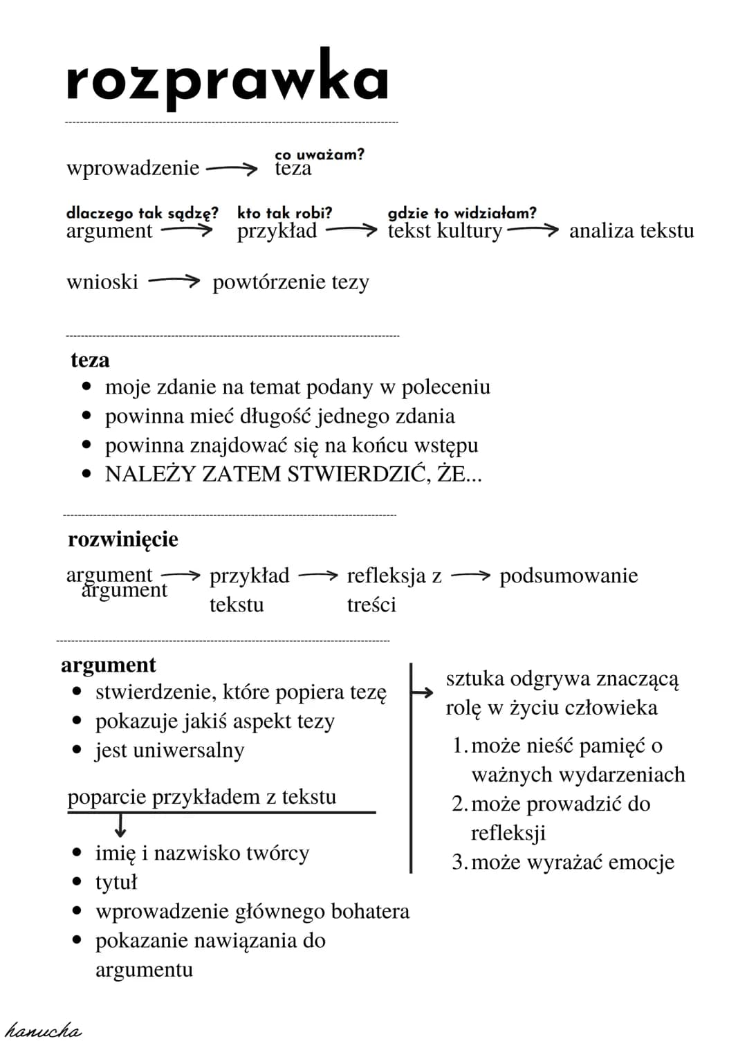 rozprawka
wprowadzenie
dlaczego tak sądzę?
argument
wnioski
rozwinięcie
argument
co uważam?
teza
teza
• moje zdanie na temat podany w polece