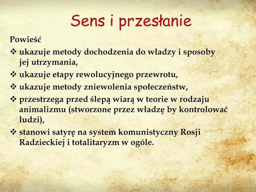 ANIMAL
FARM
AUTOR: PIOTR KUŹMIŃSKI 8E GENEZA UTWORU
Pomysł napisania powieści zrodził sie w
latach 30, bezpośrednio po udziale Orwella
w woj
