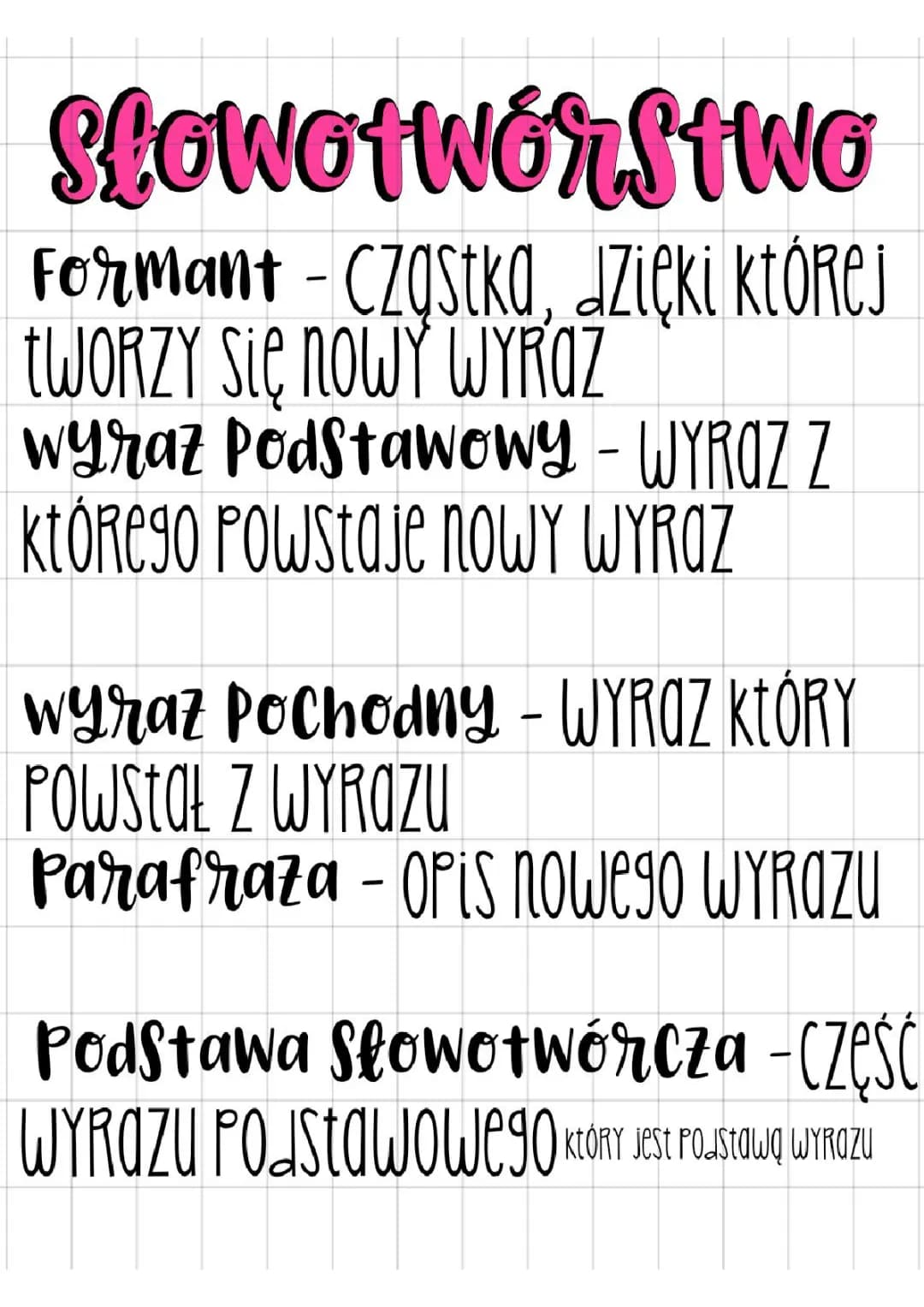 Sprawdzian ze Słowotwórstwa Klasa 7 Nowa Era z Odpowiedziami - PDF, Ćwiczenia i Przykłady