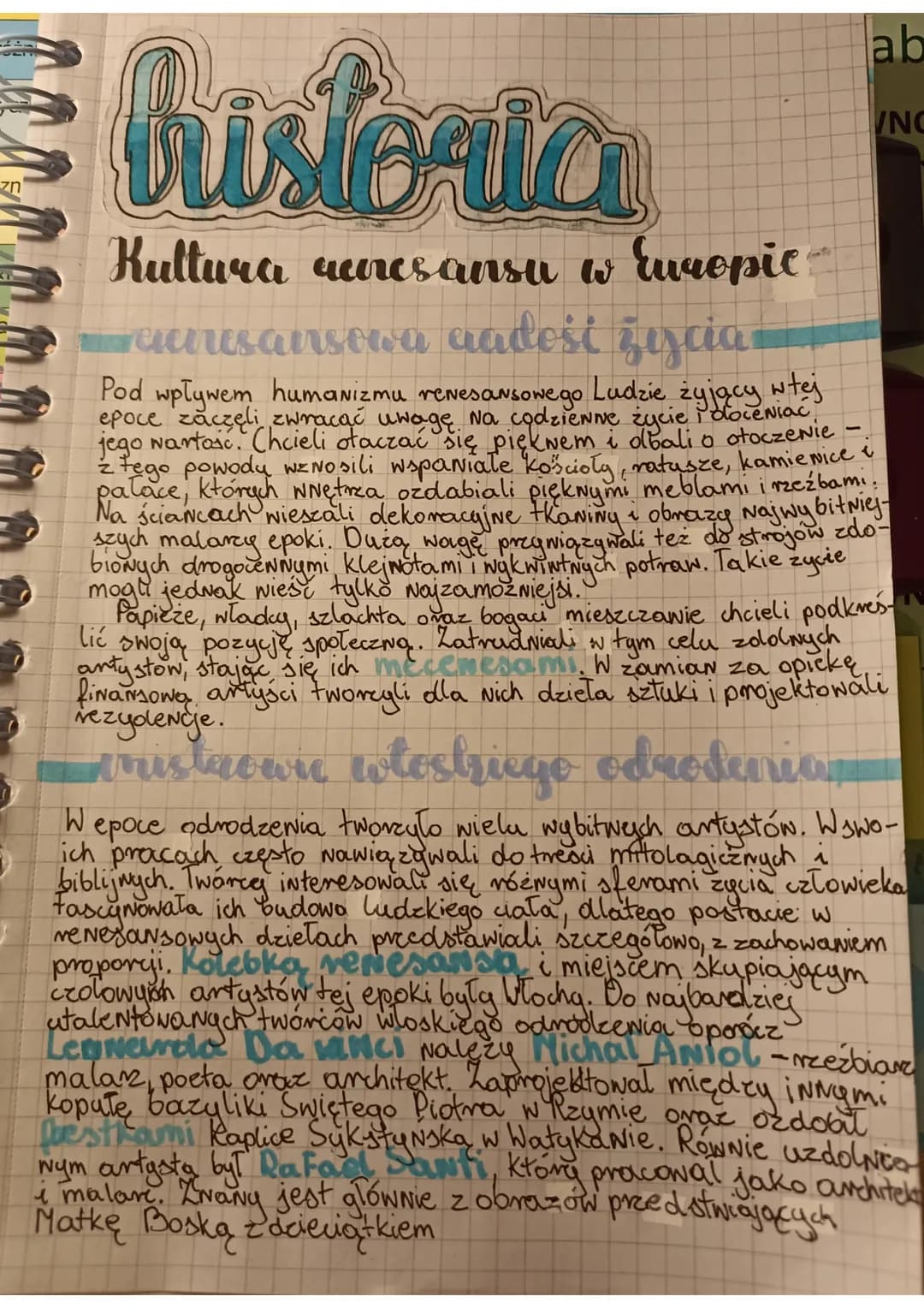 1
lab
historia
Kultura aenesansu w Europic
actresansowa aadość zycia
Pod wpływem humanizmu renesansowego Ludzie żyjący wtej
epoce zaczęli zw