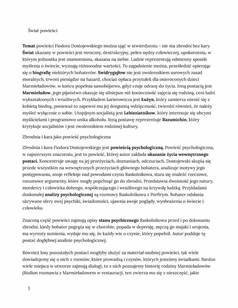 rodzaj literacki: epika
gatunek literacki: powieść psychologiczna
ZBRODNIA I KARA
Fiodor Dostojewski
CZAS I MIEJSCE AKCJI
Akcja rozgrywa się