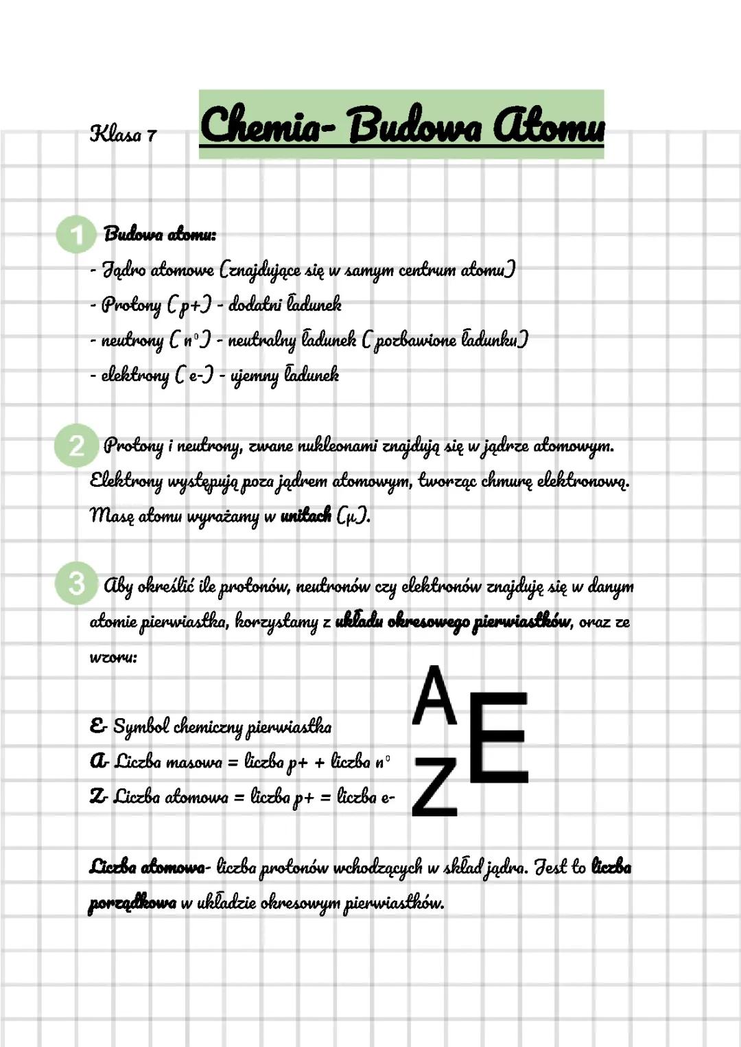 Chemia dla Klasy 7: Budowa Atomu i Liczenie Neutronów!