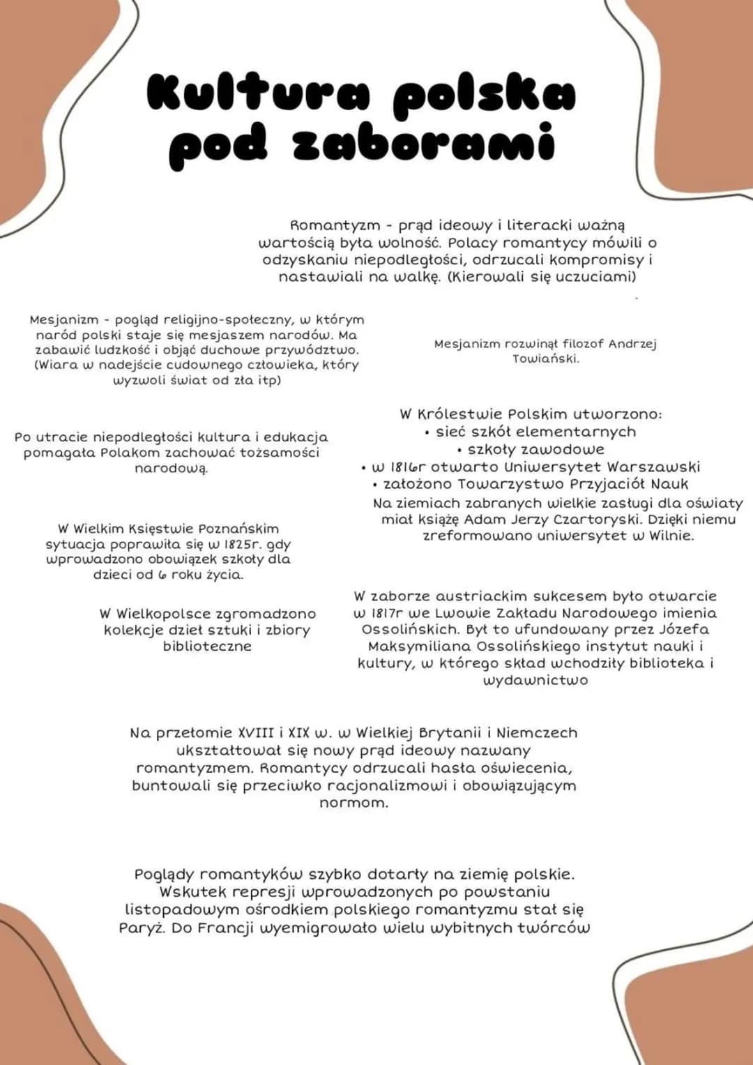 Mesjanizm i Wielcy Romantycy w Polsce