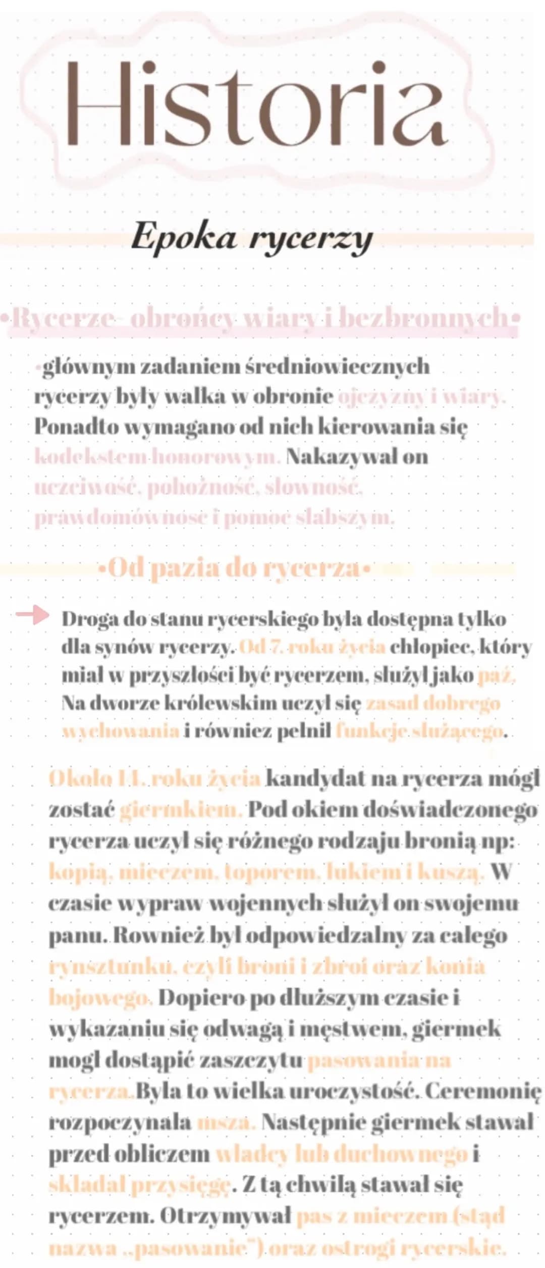 Epoka rycerzy 🎀