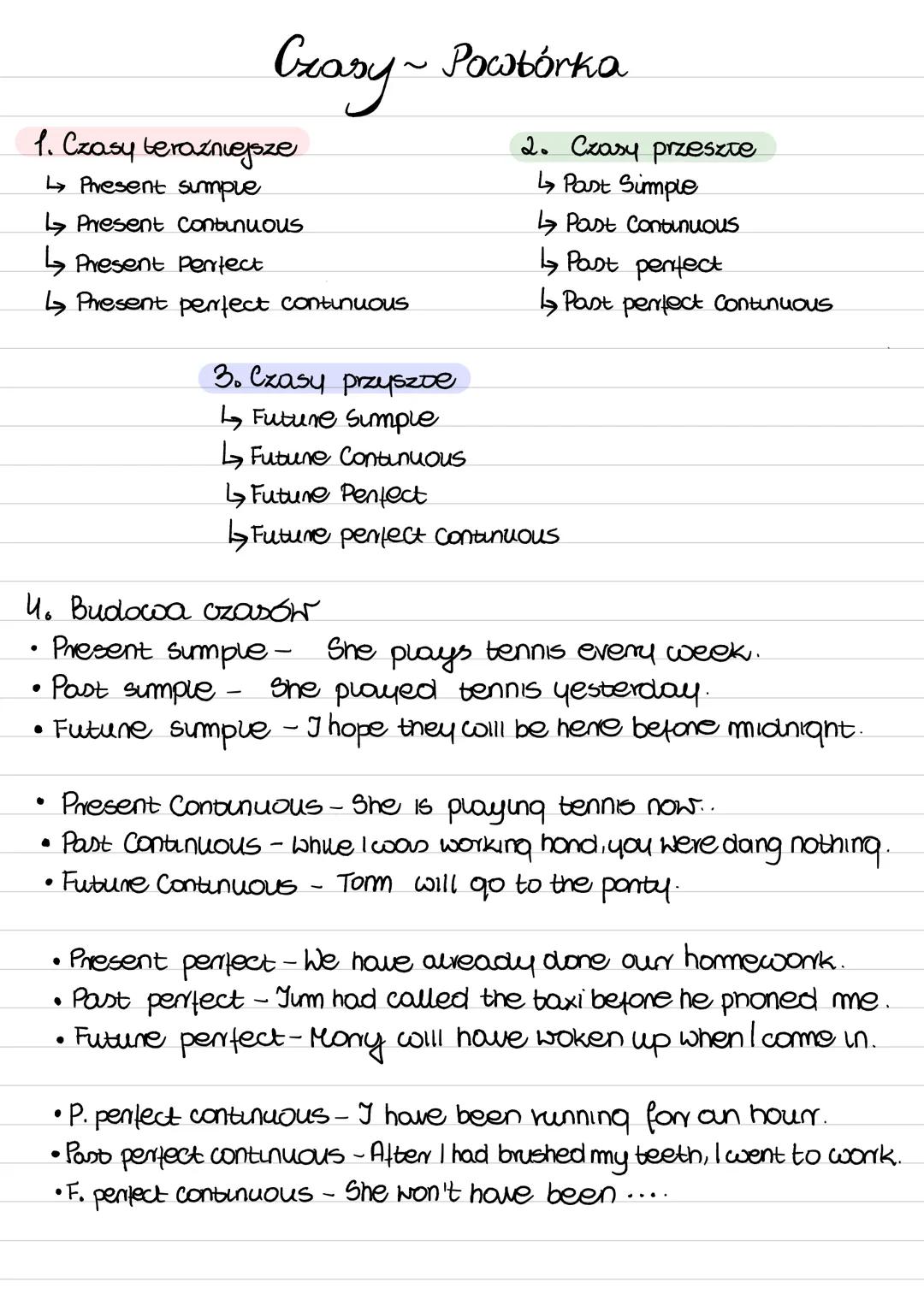 1. Czasu teraznepze
↳ Present simple
Crazy ~ Powtórka
●
↳ Present continuous
↳ Present Perfect
↳ Present perfect continuous
2. Czasy przeszt