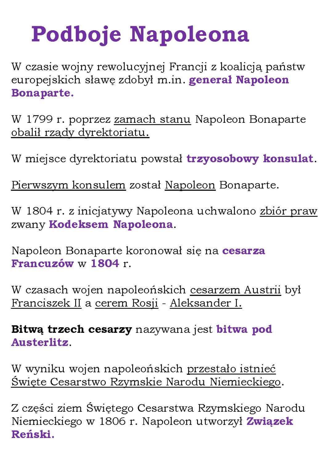 Wojny Napoleońskie: Bitwy, Podboje i Kodeks Napoleona