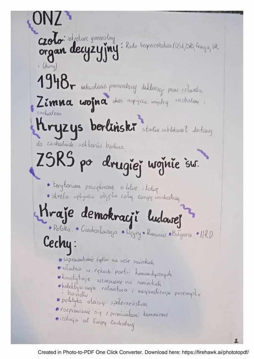 Swiat
po
|| wojnie światowej
Skutki II wojny światowej
• Smicri ok 50 mln ldii
zniszczona infrastruktura (mosty, drogi, linie kolejowe)
iruj