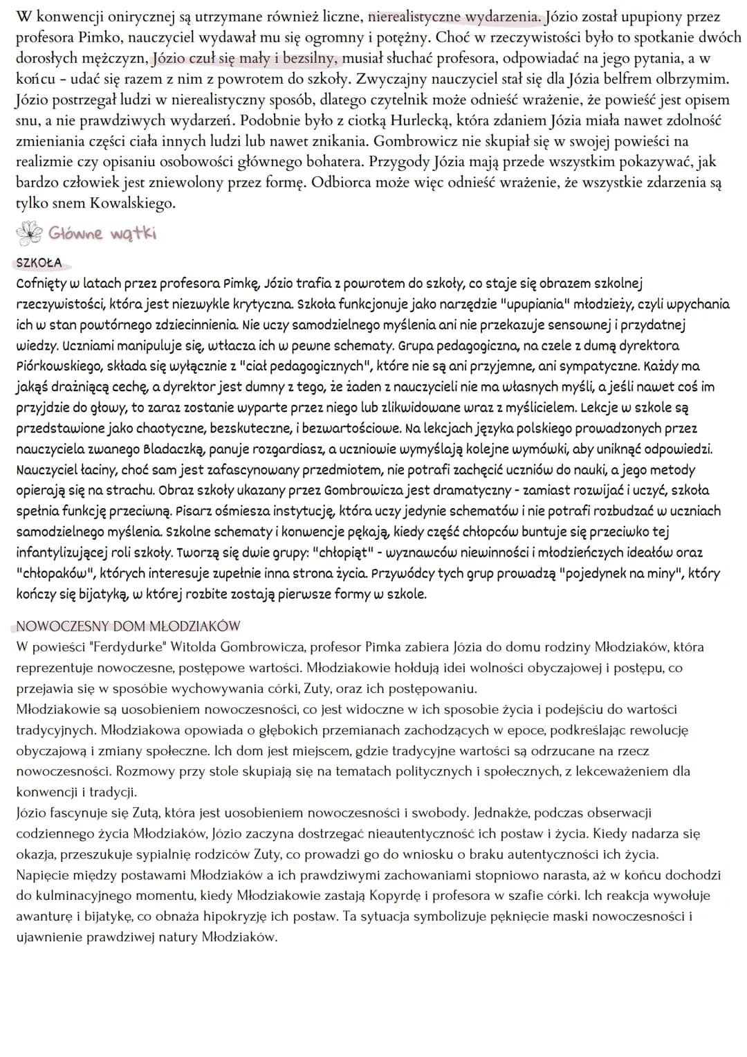 "Ferdydurke" Witold Gombrowicz
Geneza i tytul
Powieść została wydana w Warszawie w 1937 roku (na karcie tytułowej pierwszego wydania jest ro