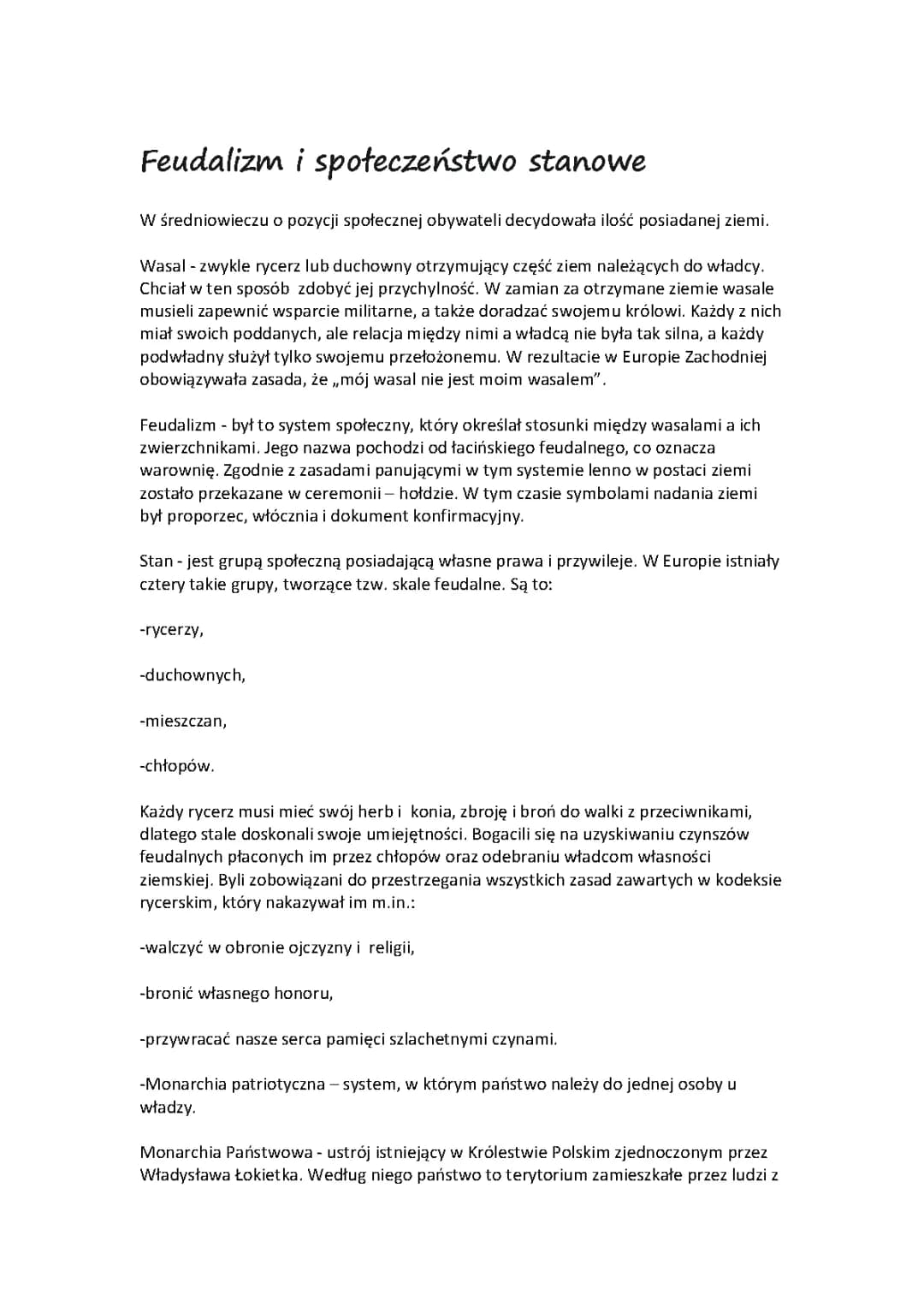Co to jest feudalizm? Odkryj system feudalny i rycerstwo w średniowieczu!