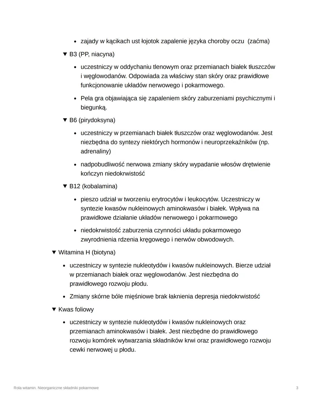 Rola witamin. Nieorganiczne
składniki pokarmowe
Tags
Checkbox
Date
Trudne
@November 3, 2023
▼ Nieorganiczne składniki pokarmowe
witaminy i s