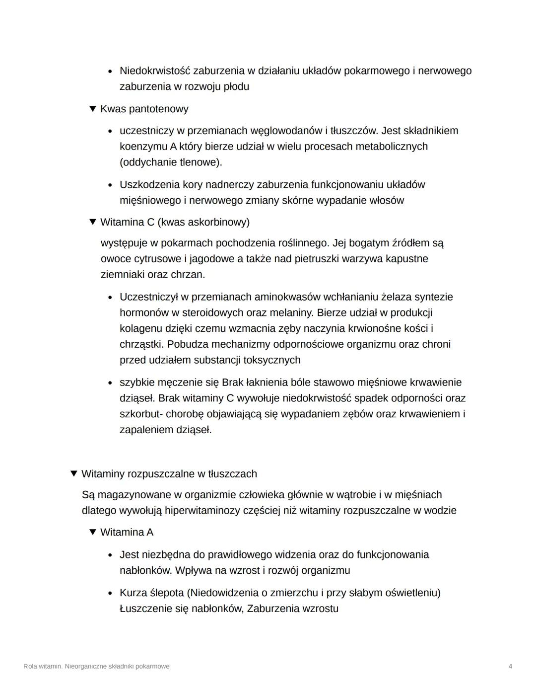 Rola witamin. Nieorganiczne
składniki pokarmowe
Tags
Checkbox
Date
Trudne
@November 3, 2023
▼ Nieorganiczne składniki pokarmowe
witaminy i s