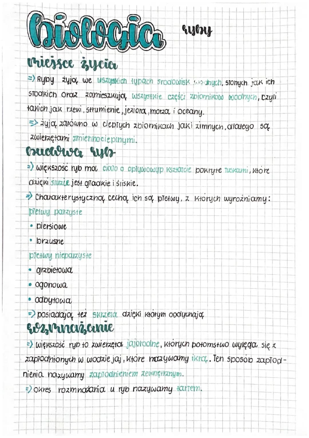 histocia
triejsce życia
ryby
Ryby żyją we wszyskich typach środowisk wodnych, stonych jak ich
Słodkich oraz zamieszkują wszystkie części zbi