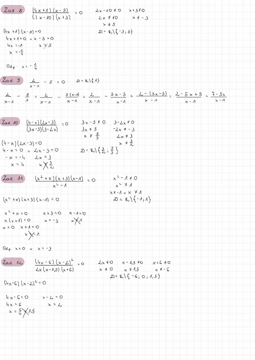 Zad. 1
x ³-8=0
x 3 = 8
x = 2
Zad. 2
Zad. 3.
Juma
Zad. 4
Zad. 5.
(x³ - 8) (x² - 4x - 5) = 0
<² - 4x - 5 = 0
A = 16-41 · (5) = 16+ 20 = 36
Zad