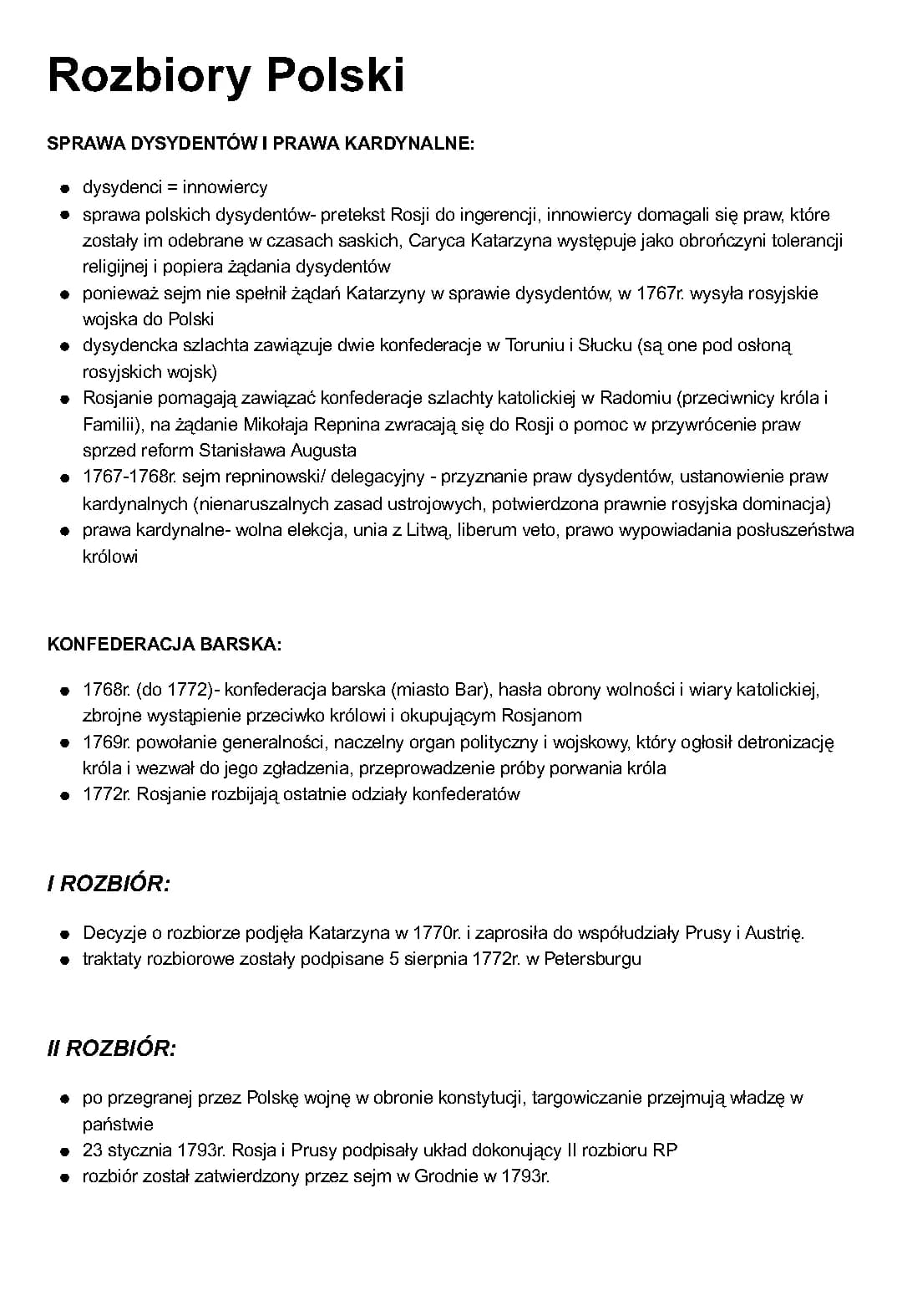 Rozbiory Polski