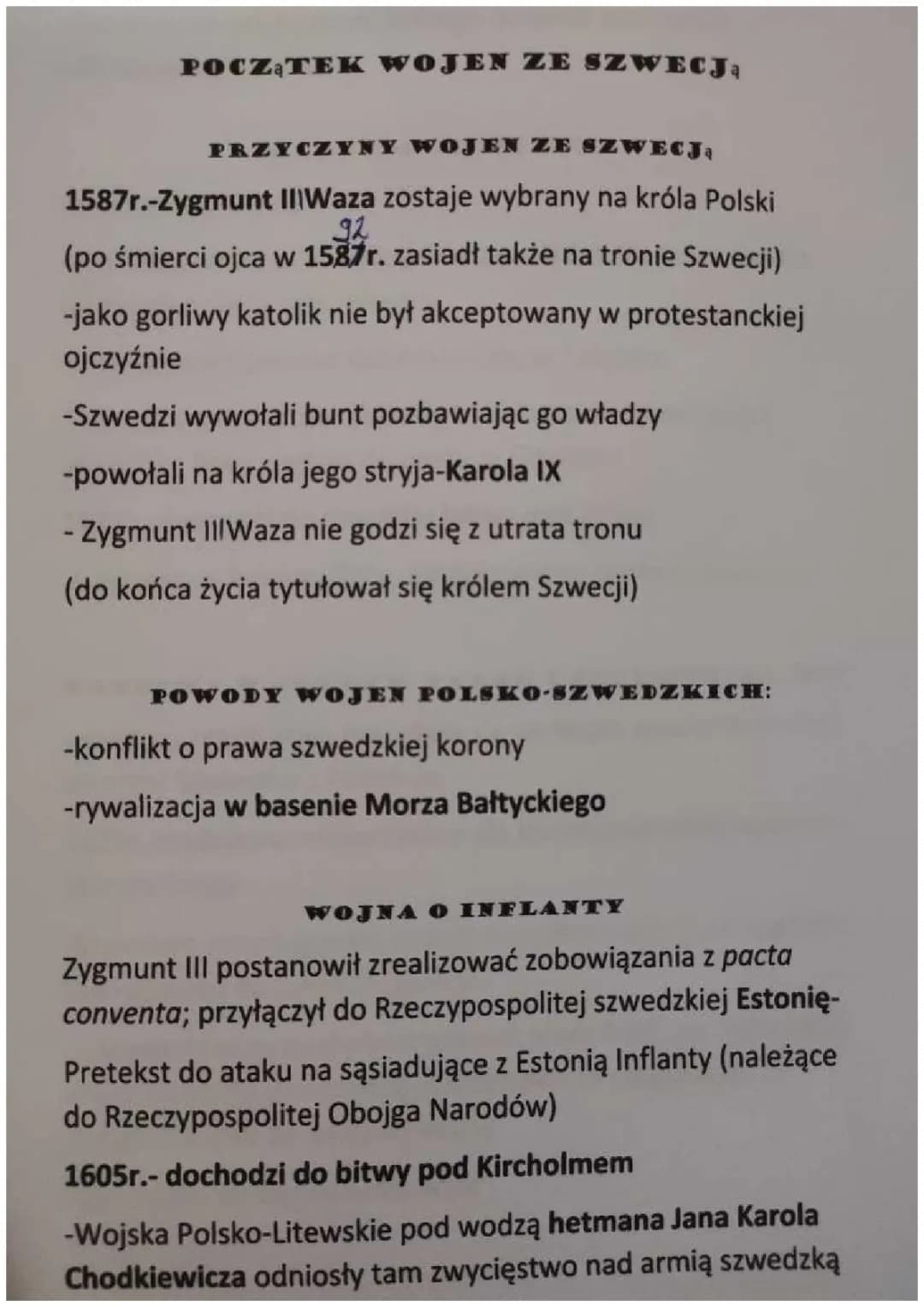 Wojny polsko-szwedzkie XVII wiek: Bitwa morska pod Oliwą 1627 i Husaria