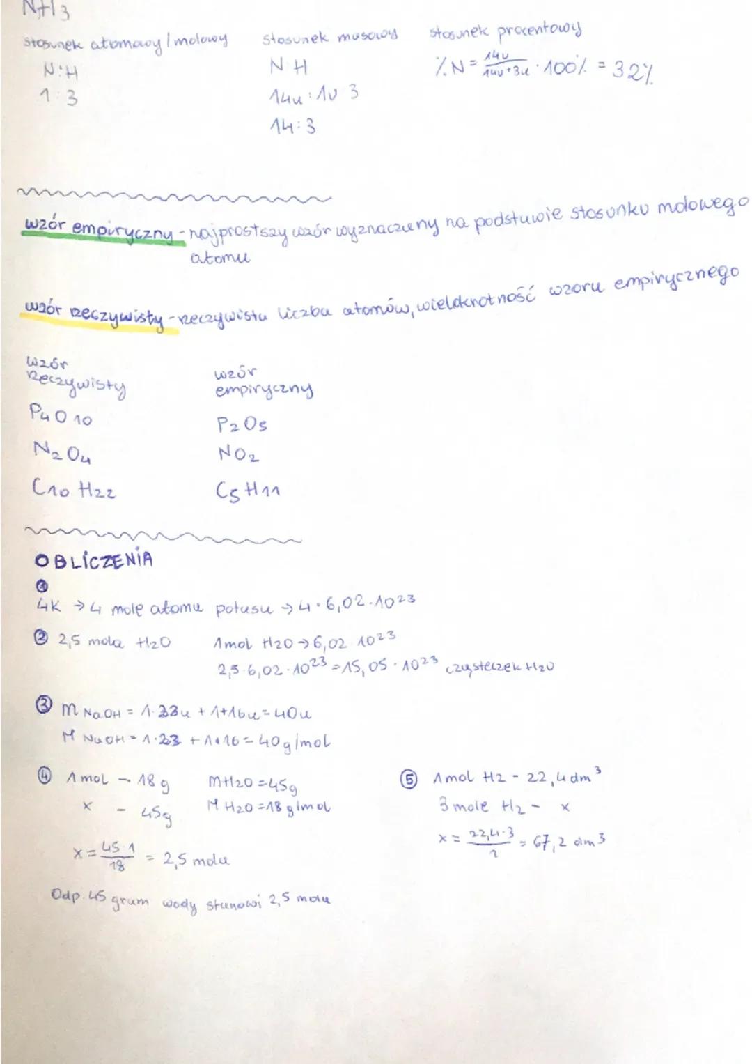 mob jednostka licznośu materi
Liczba Avagarda 6,02.102⁹
Stadu
1 mol = 6,02 103 atomów/cząsteczki / jonów
masa atomowa jednostu Unit [u]!
MH-