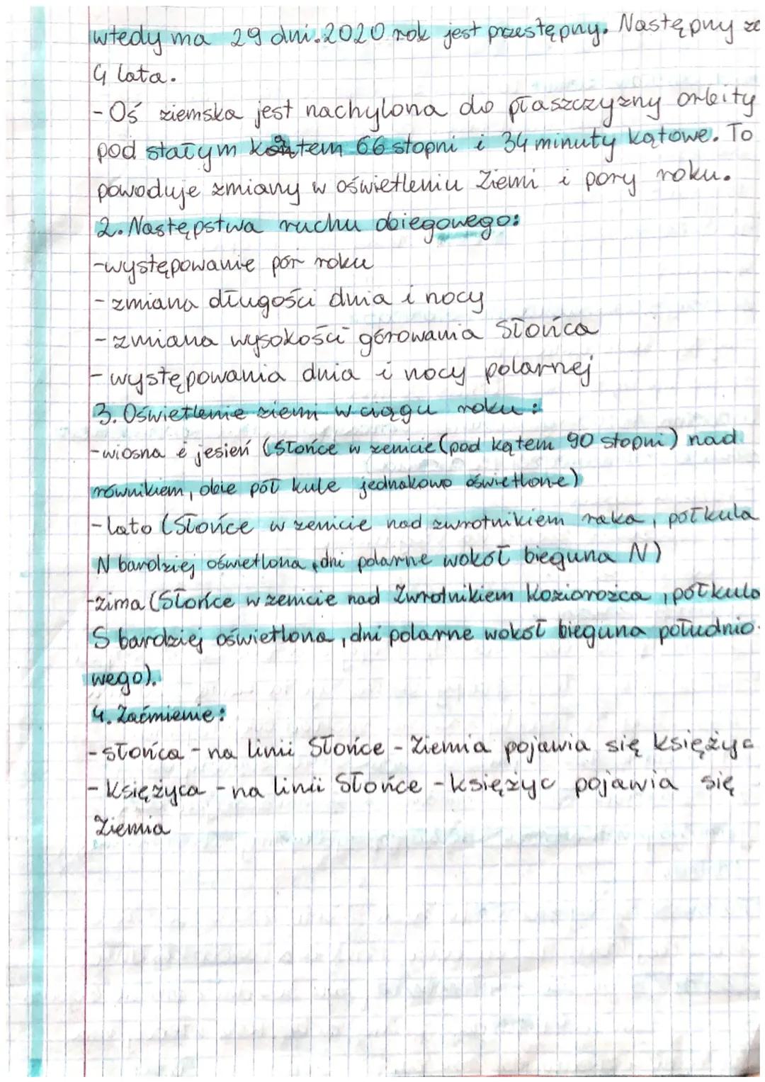 سمسم محهممم
1. Ruch obrotowy ziemi - to ruch ziemi wokół własnej osi, z za-
chodu na wschód, jeden peten dorát trwa dobę, czyli 24 godz.
360