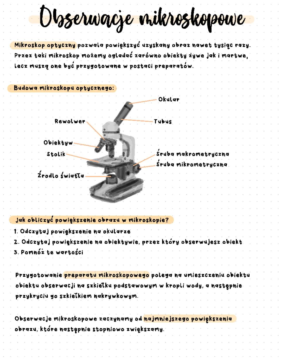 Obserwacje mikroskopowe