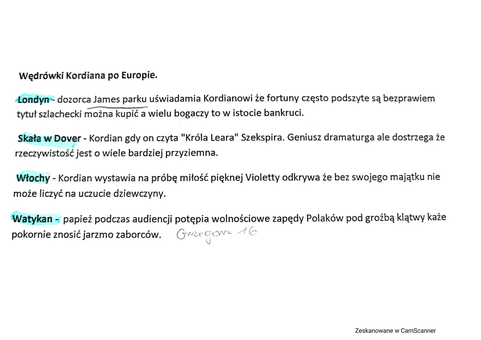 Omówienie problematyki ,,Kordiana" Juliusza Słowackiego.
1. Przygotowanie-jaki jest czas i miejsce akcji przygotowania? i jakie ma znaczenie