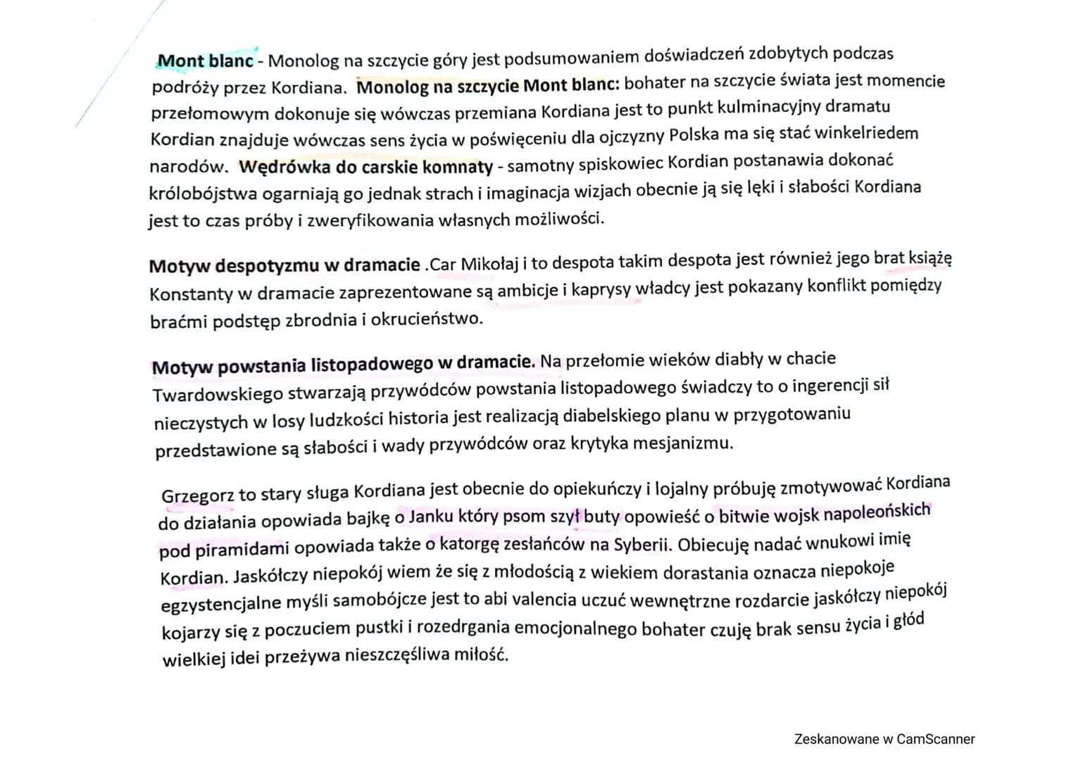 Omówienie problematyki ,,Kordiana" Juliusza Słowackiego.
1. Przygotowanie-jaki jest czas i miejsce akcji przygotowania? i jakie ma znaczenie