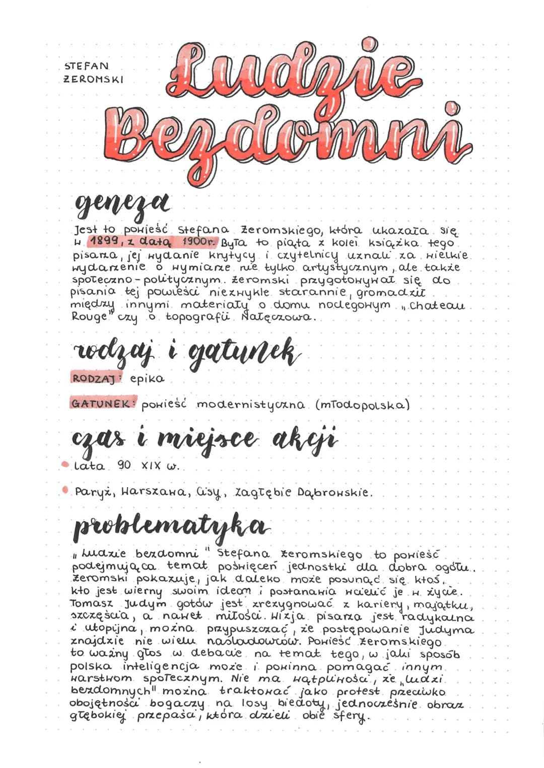 
<p>Powieść Stefana Żeromskiego "Ludzie Bezdomni" została opublikowana w 1899 roku, z datą 1900r. Była to piąta książka tego pisarza, której