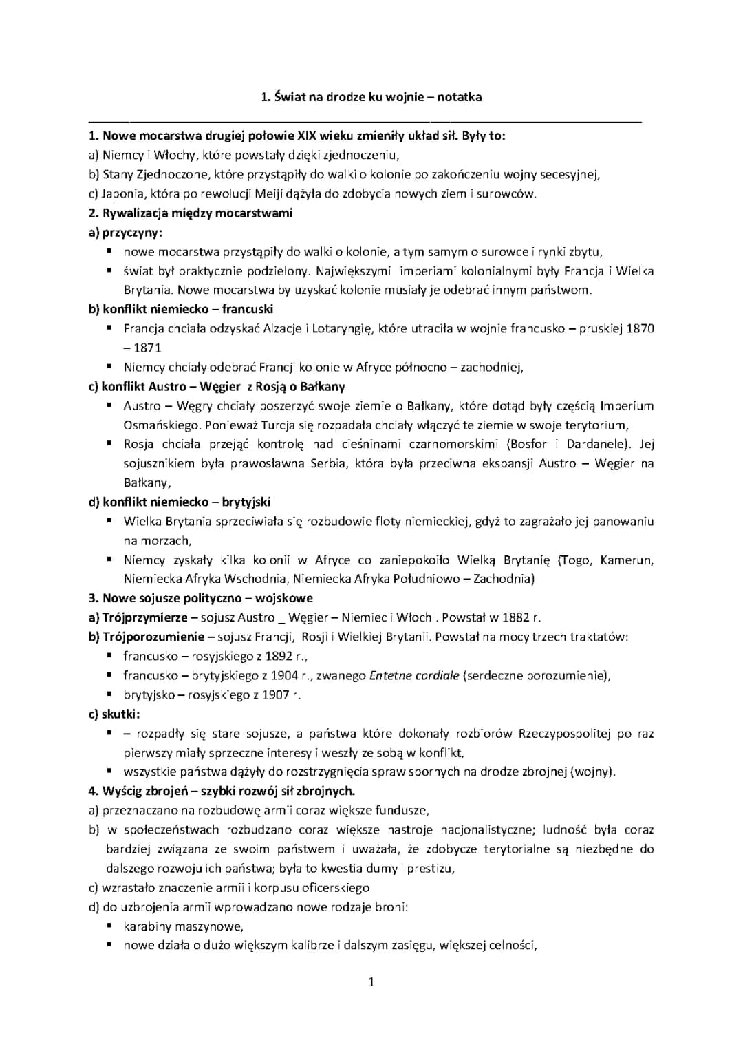 ŚWIAT NA DRODZE KU WOJNIE