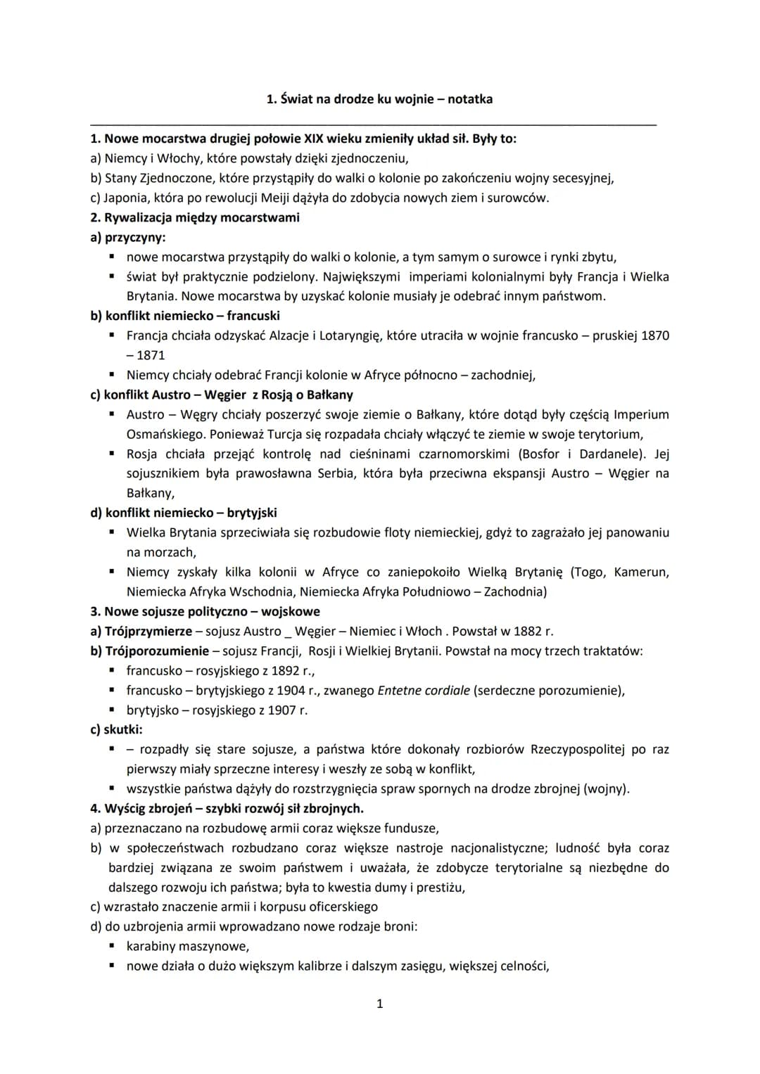 1. Nowe mocarstwa drugiej połowie XIX wieku zmieniły układ sił. Były to:
a)Niemcy i Włochy, które powstały dzięki zjednoczeniu,
b) Stany Zje