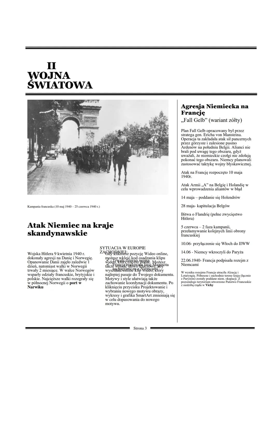 Napaść III Rzeszy na
Polskę
Marzec- sierpień 1939
Od sierpnia 1939 r. sytuacja polityczna w
Europie nieustannie zmierzała w kierunku
wojny. 