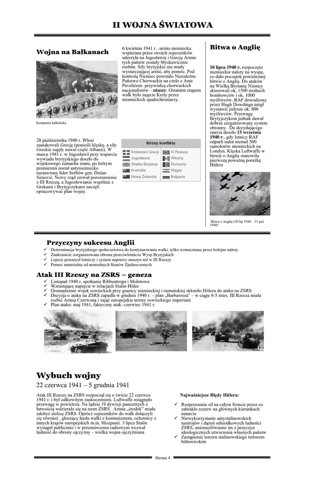 Napaść III Rzeszy na
Polskę
Marzec- sierpień 1939
Od sierpnia 1939 r. sytuacja polityczna w
Europie nieustannie zmierzała w kierunku
wojny. 