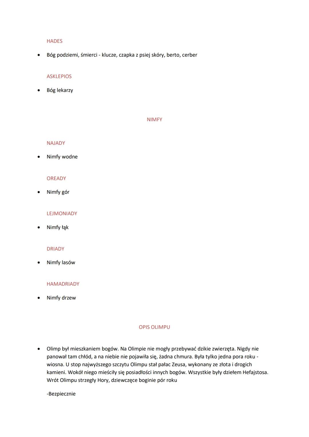 MITOLOGIA, CZĘŚĆ I GRECJA - Jan Parandowski
"NA POCZĄTKU BYŁ CHAOS..."
1. Gaja- Ziemia + Uranos - Niebo
2. Gaja i Uranos dali życie Cyklopom