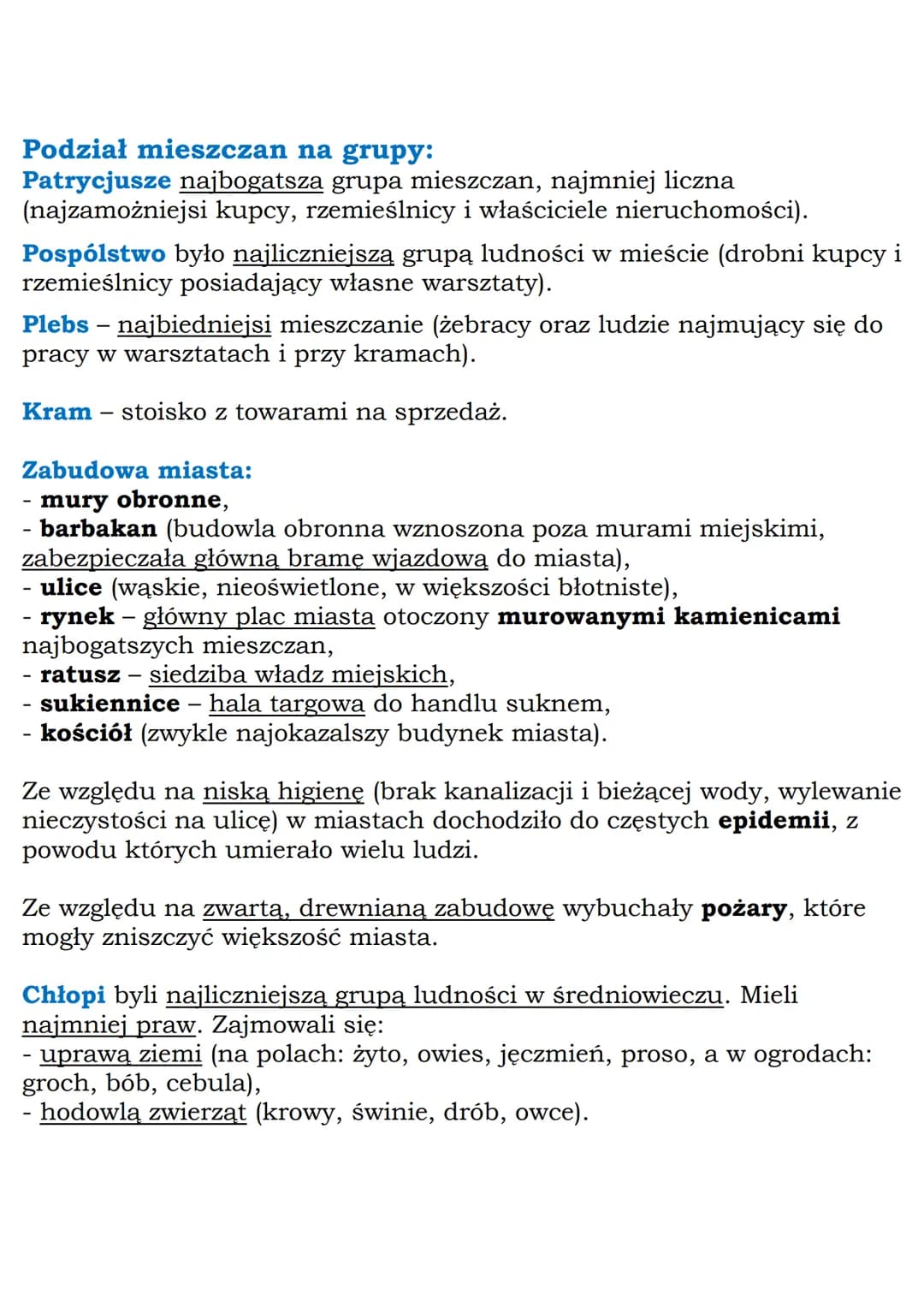 MZ_LEARNING_KNOW
Średniowieczne miasto i wieś
Klasa 5, Wczoraj i dziś, Nowa Era
Społeczeństwo średniowiecza
Gród - osada obronna wzniesiona 