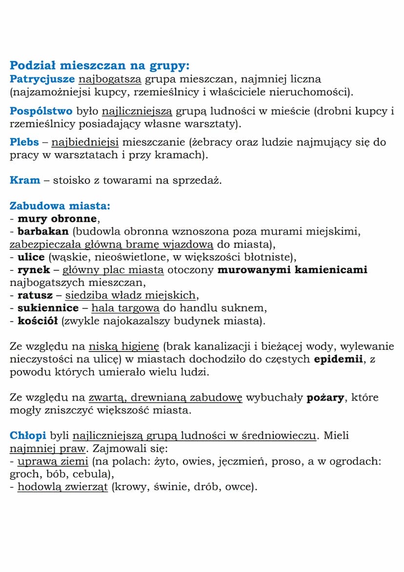 MZ_LEARNING_KNOW
Średniowieczne miasto i wieś
Klasa 5, Wczoraj i dziś, Nowa Era
Społeczeństwo średniowiecza
Gród - osada obronna wzniesiona 