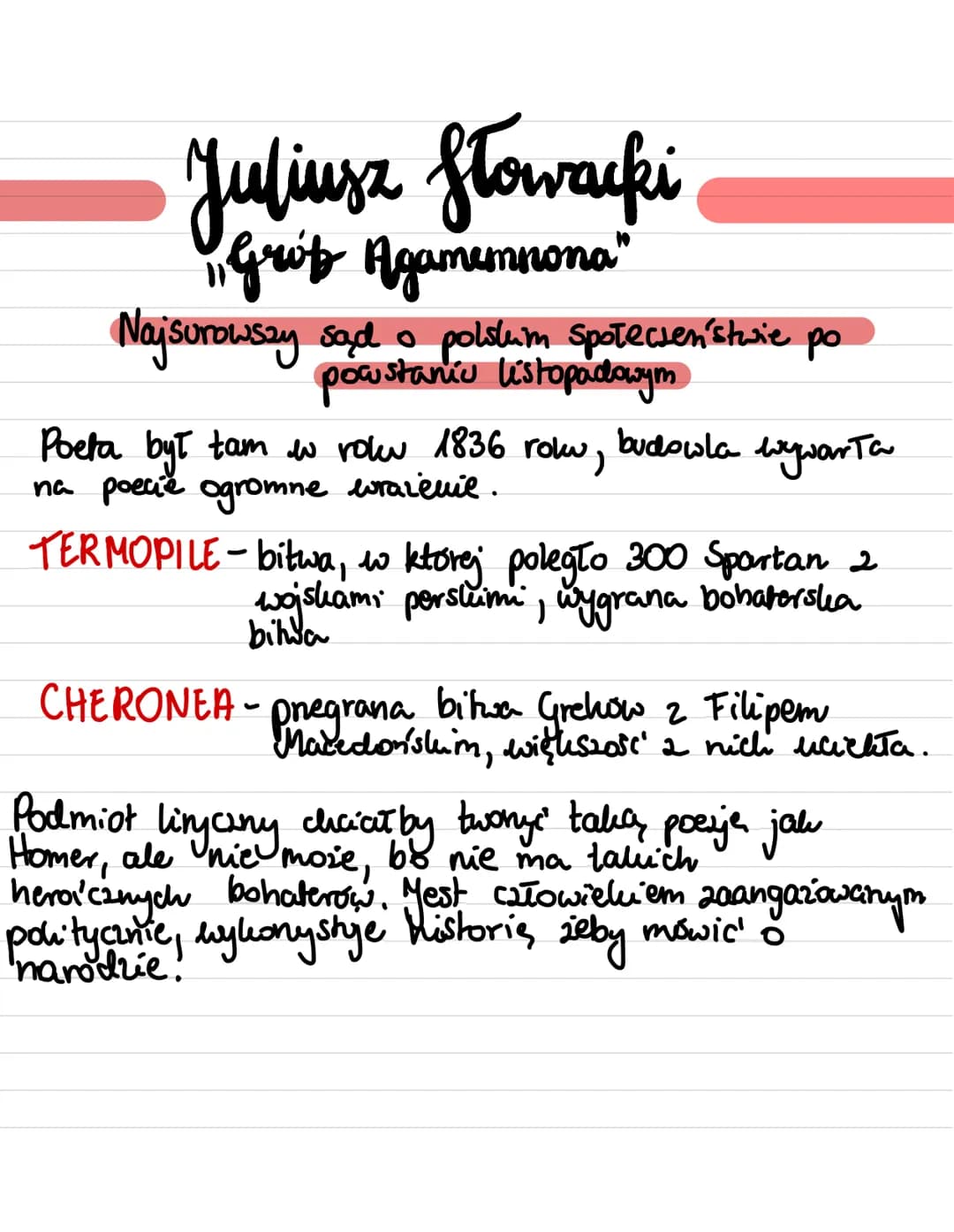 Juliusz Słowacki
"Grip Agamemnona"
Najsurowszy sąd o polskum społeczeństwie po
powstaniu listopadowym
budowla wywarta
Poeta był tam w rol 18