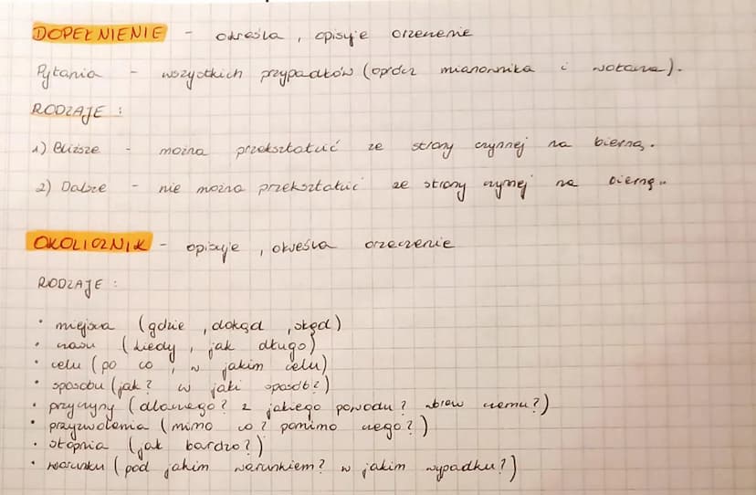 ORZECZENIE
Rochaje:
-crasownikowe (arak, kochamy, znali )
inienne (byt iany, jest gruby)
• orzenemie
GRUBY
ļ
orzecznik
PODMIOT
Rodzaje
CZĘŚC