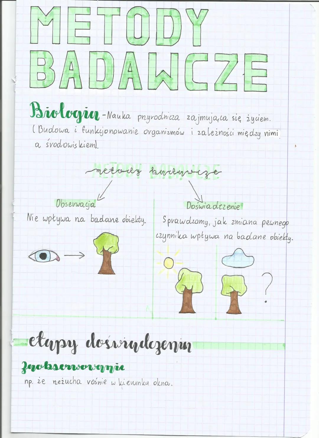 METODY
BADAWCZE
Biologin-Nauka pryvodnicza zajmująca się życiem.
(Budowa i funkcjonowanie organizmów i zależności między nimi
a środowiskiem