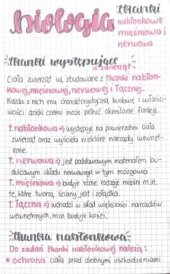 Know tkanki: nablonkowe, miesniowe i nerwowe  thumbnail
