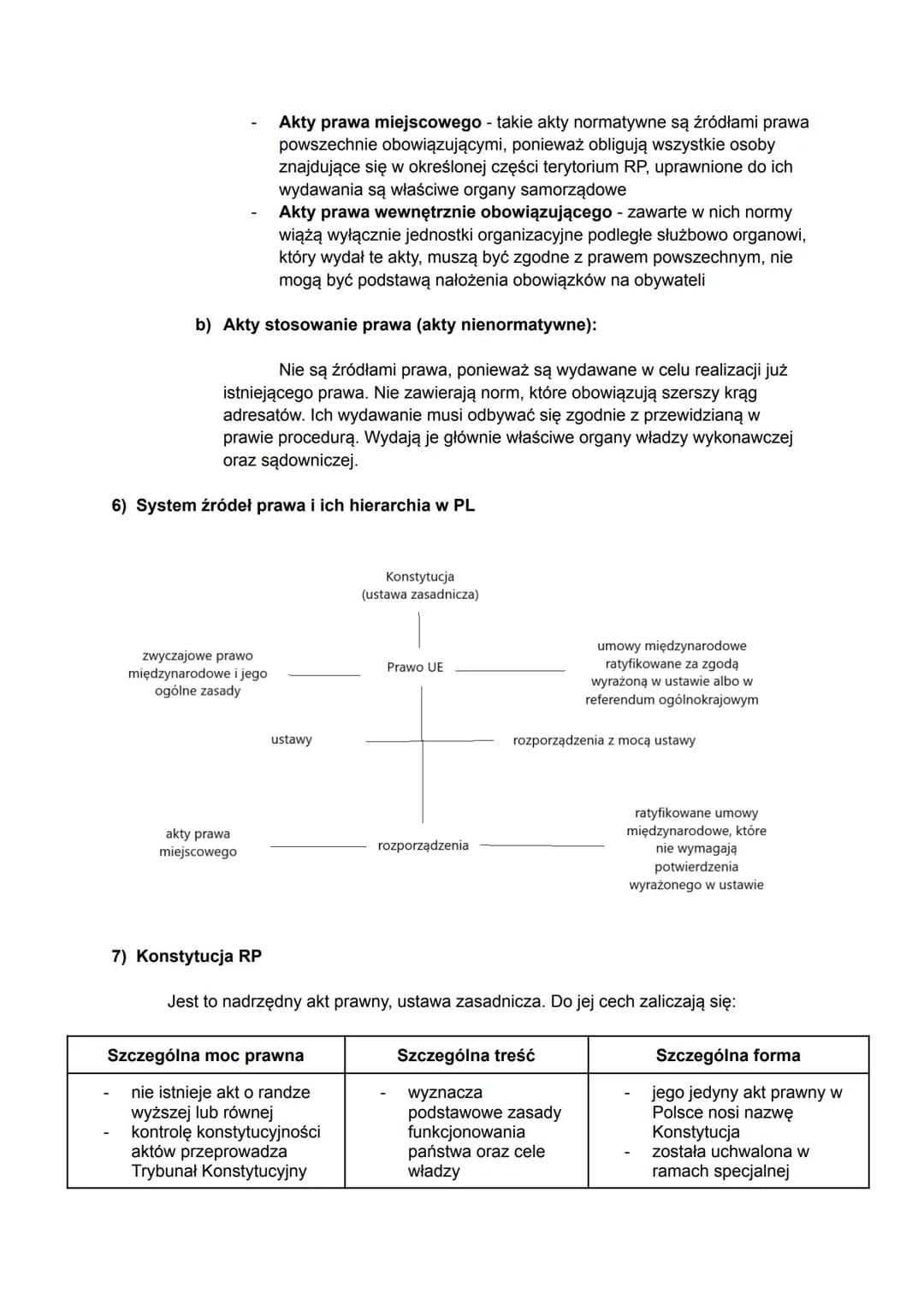 PRAWO
1) Prawo - postrzegane jest w dwóch znaczeniach: podmiotowym i przedmiotowym. W
sensie przedmiotowym prawo to całość lub część norm, k