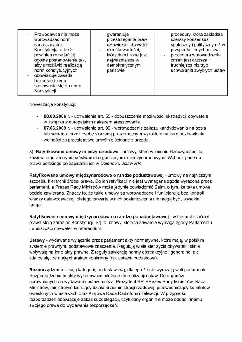 PRAWO
1) Prawo - postrzegane jest w dwóch znaczeniach: podmiotowym i przedmiotowym. W
sensie przedmiotowym prawo to całość lub część norm, k