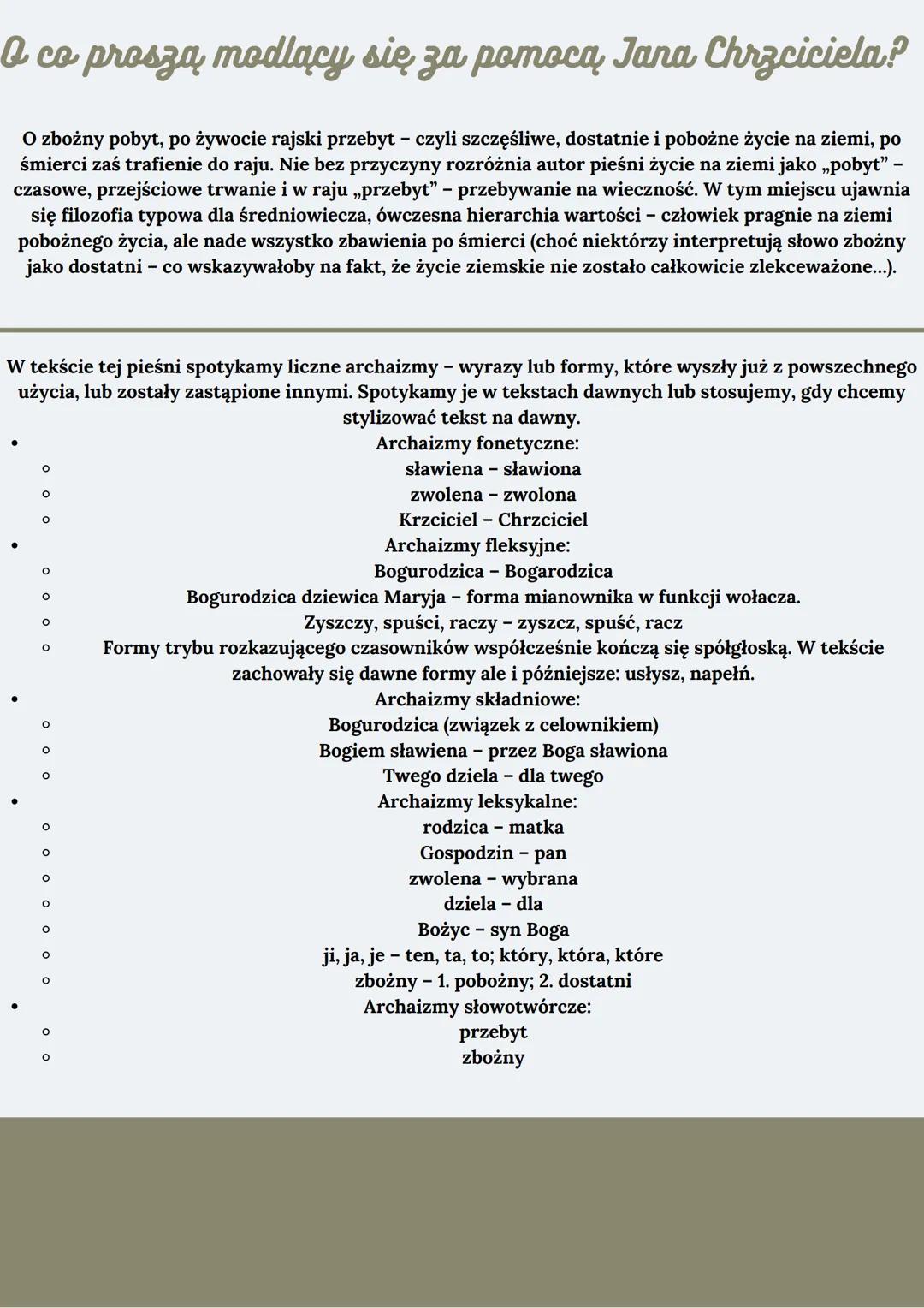 BOGURODZICA
Bogurodzica dziewica,
Bogiem sławiena Maryja!
U twego Syna Gospodzina
matko zwolena, Maryja!
Zyszczy nam, spuści nam.
Kyrieleiso