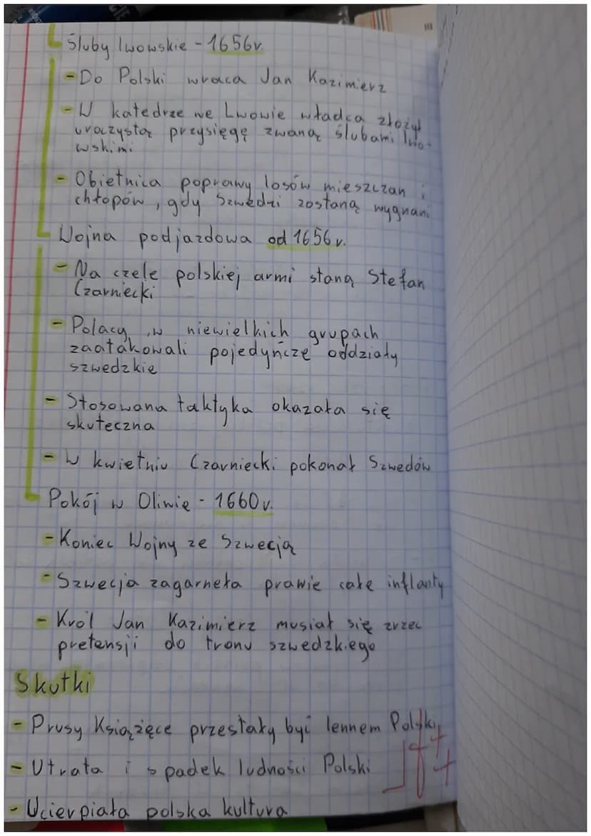 Lekcija
Temat: Potop szwedzki
Nowy konflikt ze Szwecją
Rzeczpospolita 1655
Atak Szwedów na
doprowadził do
opanowania większej części
kraju. 