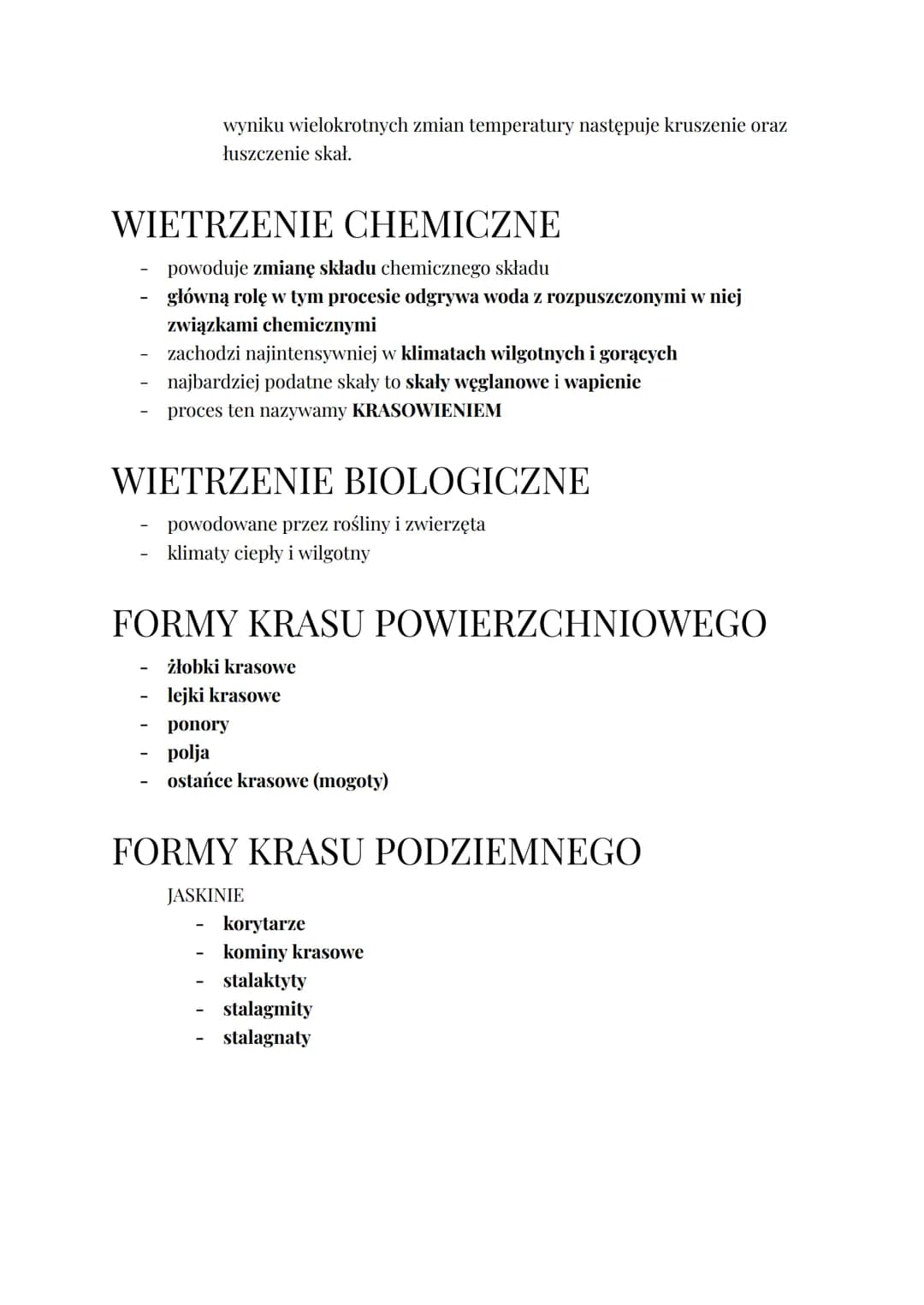 PROCESY ZEWNĘTRZNE KSZTAŁTUJĄCE
POWIERZCHNIĘ ZIEMI
działalność wiatru
wietrzenie
działalność rzek
działalność morza
działalność lodowców gór