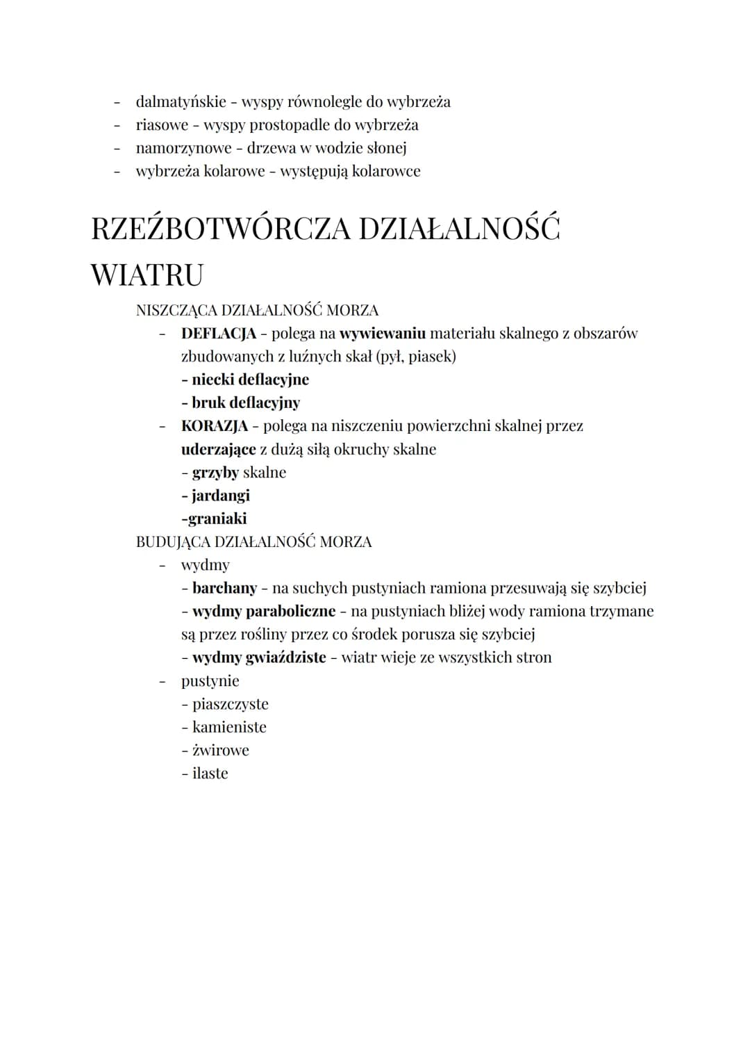 PROCESY ZEWNĘTRZNE KSZTAŁTUJĄCE
POWIERZCHNIĘ ZIEMI
działalność wiatru
wietrzenie
działalność rzek
działalność morza
działalność lodowców gór