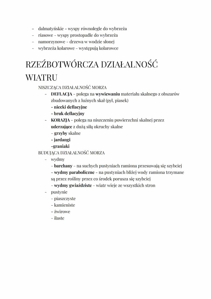 PROCESY ZEWNĘTRZNE KSZTAŁTUJĄCE
POWIERZCHNIĘ ZIEMI
działalność wiatru
wietrzenie
działalność rzek
działalność morza
działalność lodowców gór