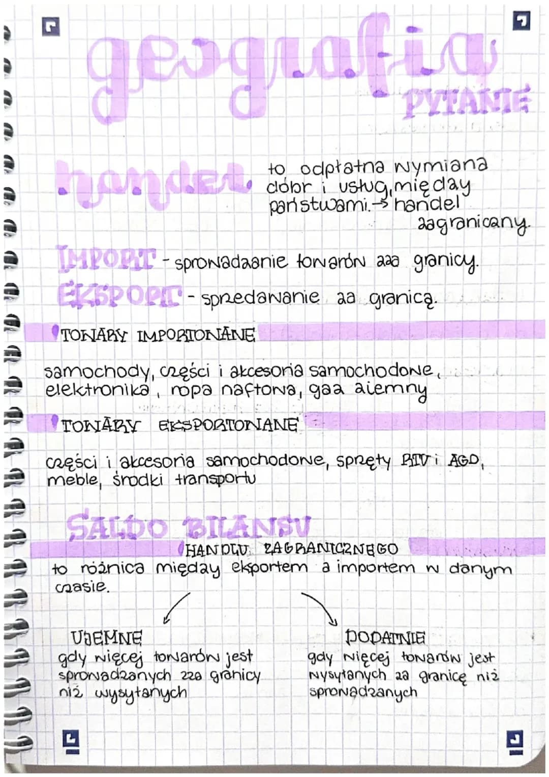 Geografia -> handel 