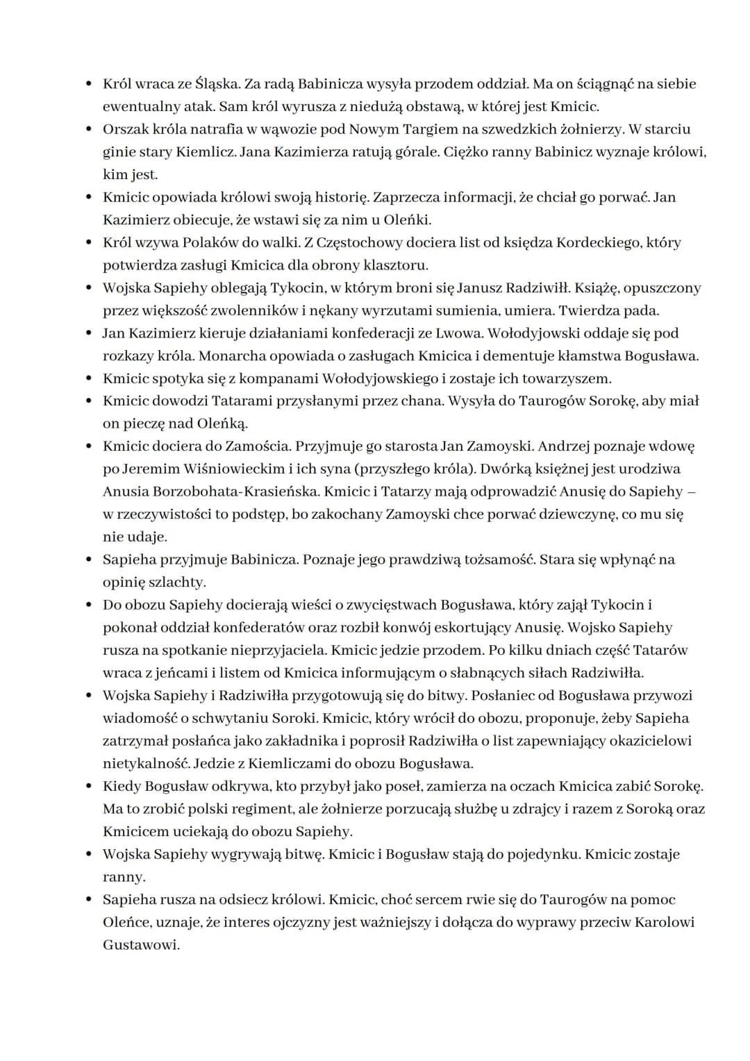 
<p>Testament Herakliusza Billewicza, dziad Aleksandry, mówi o decyzji, że Oleńka ma zostać żoną Andrzeja Kmicica, który dziedziczy majątek,