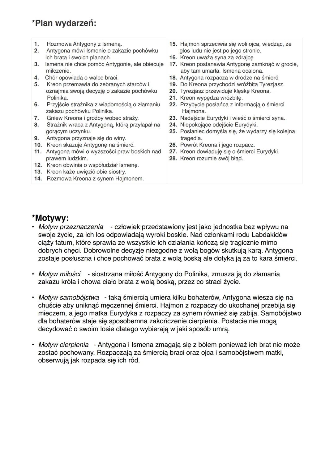 # „Antygona" - Sofokles

• Dramat, Starożytność.

*Bohaterowie:

- Antygona - siostra Ismeny, Eteokla i Polinika, córka Edypa który poślubił