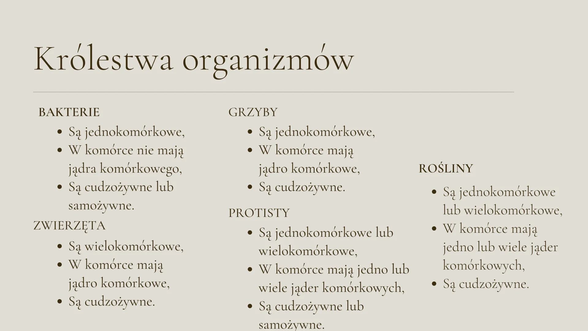 System
klasyfikacji
biologicznej
Klasa 5 Czym jest systematyka?
Systematyka to najstarsza dziedzina nauk biologicznych, zajmująca się
klasyf