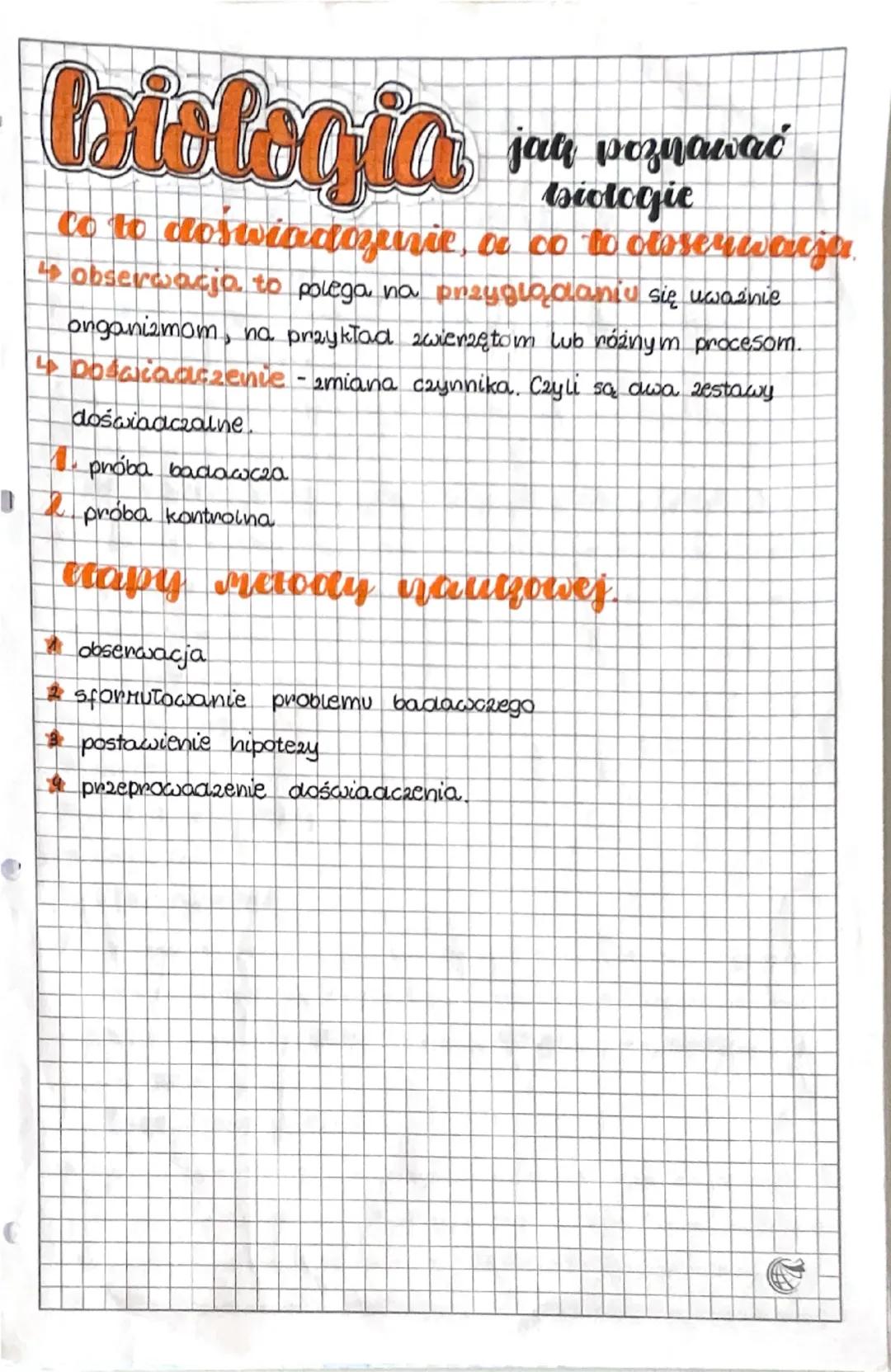 e
C
# biologia
jak poznawać
biologie
co to doświadczenie, ca co to closerwacja
- obserwacja to polega na przyglądaniu się uważnie
organizmom