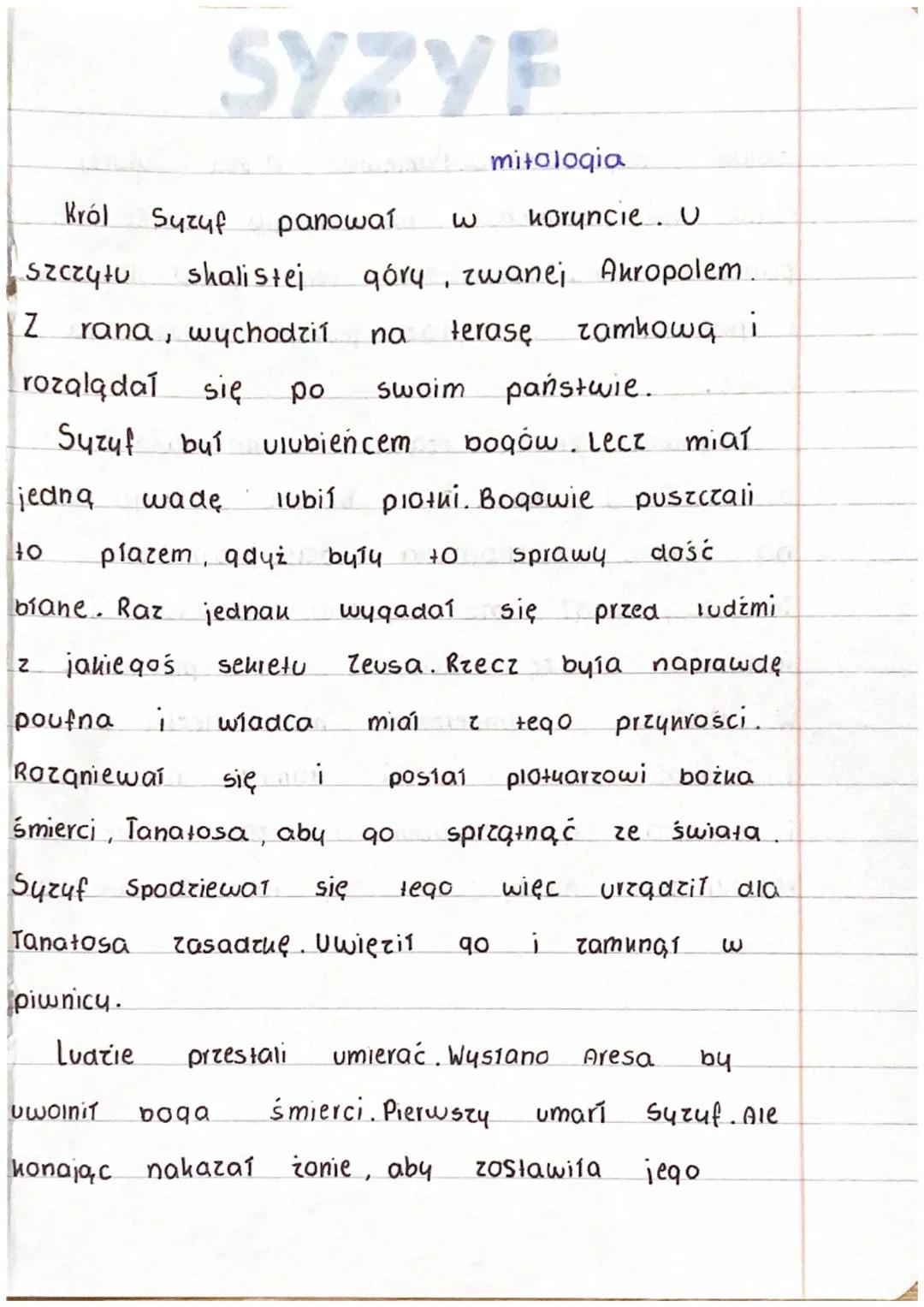 SYZYE
Król
panowaí W horyncie. U
miaí
szczytu shalistei góry, zwanej Akropolem.
Z rana, wychodzií na terase ramkowg i
rozalądał się po swoim